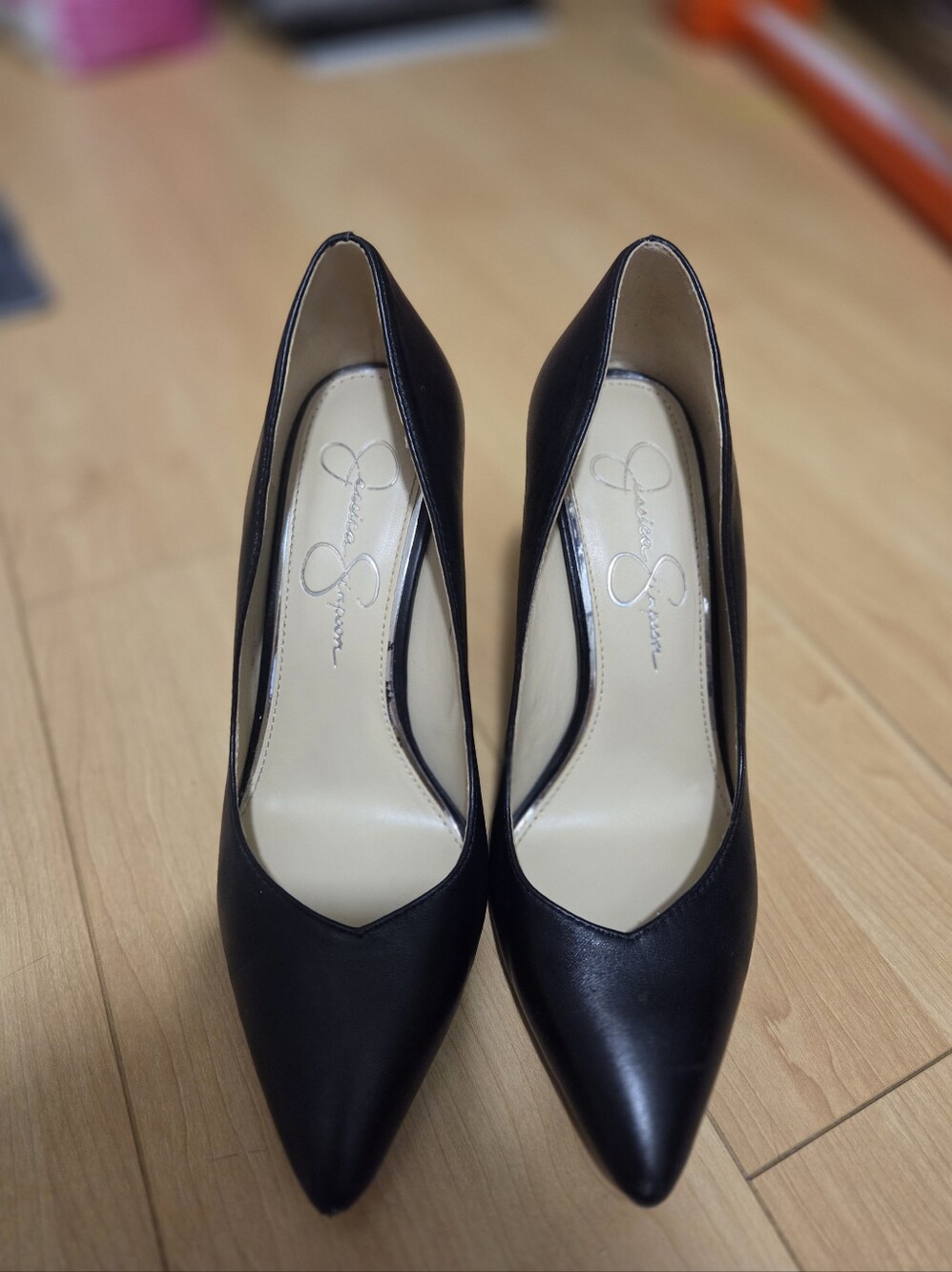 Jessica Simspon Black Stiletto Pumps - Pointed Toe